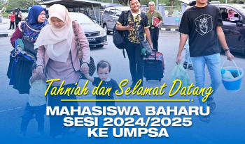 Tahniah dan Selamat Datang kepada Mahasiswa Baharu bagi sesi 2024/2025 ke Universiti Malaysia Pahang Al-Sultan Abdullah (UMPSA)